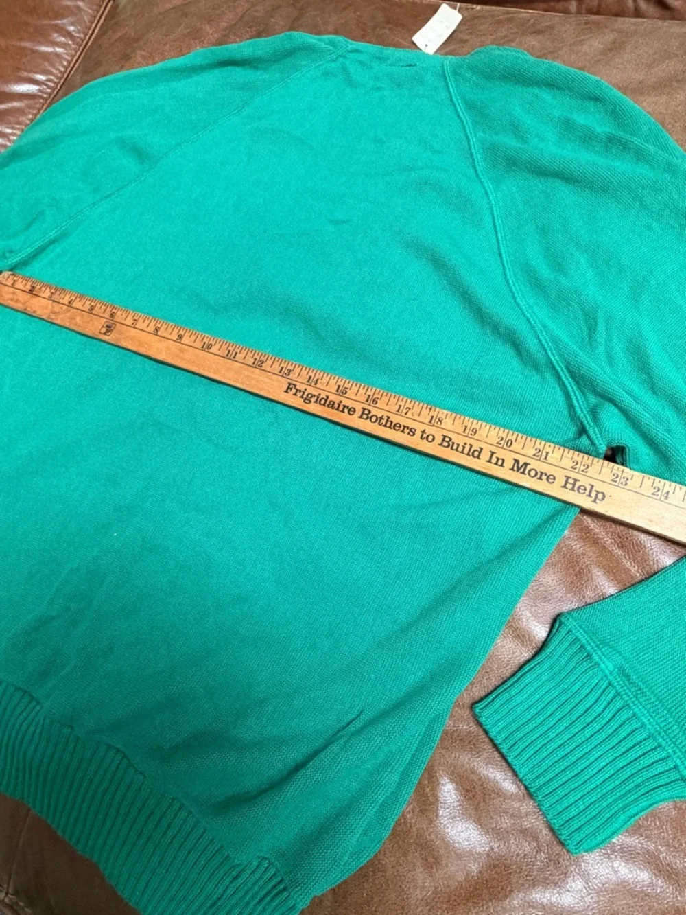 Vintage Chaps Ralph Lauren Sweater Size L 80s Green Cotton Cardigan Made USA NWT